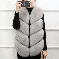 Faux Fur Winter Vest Women Soft Trouching Waist Coats Female Sleeveless Jacket For Ladies 2019 Fashion Fake Fur Outerwear Femme