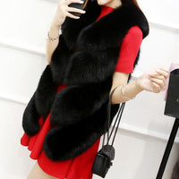 Faux Fur Winter Vest Women Soft Trouching Waist Coats Female Sleeveless Jacket For Ladies 2019 Fashion Fake Fur Outerwear Femme