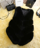 Faux Fur Winter Vest Women Soft Trouching Waist Coats Female Sleeveless Jacket For Ladies 2019 Fashion Fake Fur Outerwear Femme