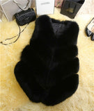 Faux Fur Winter Vest Women Soft Trouching Waist Coats Female Sleeveless Jacket For Ladies 2019 Fashion Fake Fur Outerwear Femme