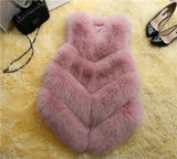 Faux Fur Winter Vest Women Soft Trouching Waist Coats Female Sleeveless Jacket For Ladies 2019 Fashion Fake Fur Outerwear Femme