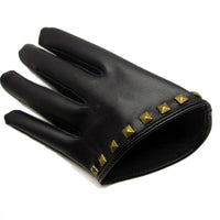 Pu Leather Studded Wrist Gloves