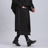 Black Ribbon Half-body Skirt