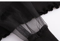 Long Sleeve Solid Color Gauze Sweatshirt
