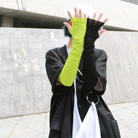 Elastic Finger Arm Sleeve Multicolor Gloves