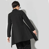 High Collar Long Sleeve Black T-shirt