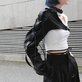 Lapel One-sided Long-sleeved Blouse