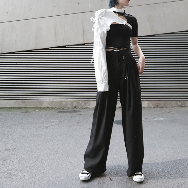 Lapel One-sided Long-sleeved Blouse