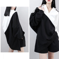 Black White Big Size Sweatshirt
