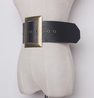 Metal Big Buckle PU Leather Belt