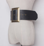 Metal Big Buckle PU Leather Belt