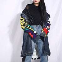 Pop Art Printed Denim Jacket
