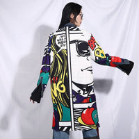 Pop Art Printed Denim Jacket