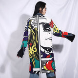 Pop Art Printed Denim Jacket