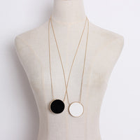 Circle Crystal Pendant Necklace