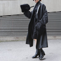 Black Fur Warm Gloves