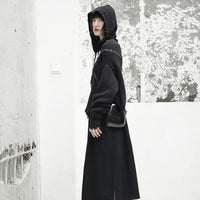 Hooded Long Sleeve Black Sweater