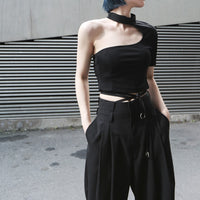 Short Sleeve Backless T-shirt