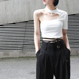 Short Sleeve Backless T-shirt