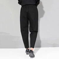 Black Loose Patchwork Trousers