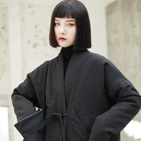 V-collar Bandage Coat