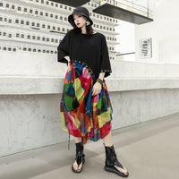 Multicolor Print Chiffon Dress