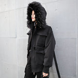 Cotton-padded Fur Trimmed Coat