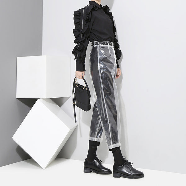 Korean Style Transparent Ankle-length Pants