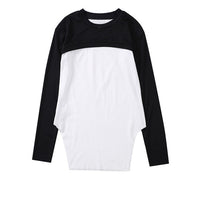 Black White Spliced Color T-shirt