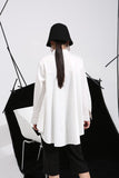 Long-sleeve White Loose Top