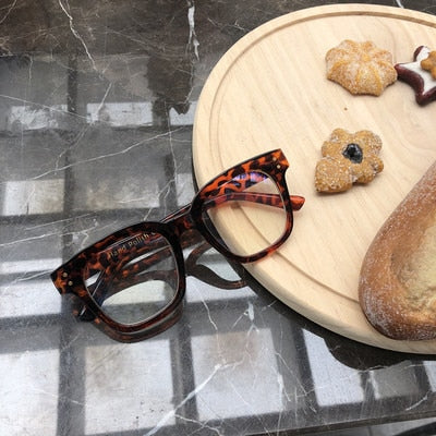 Transparent Leopard Multicolor Big Size Glasses With Hat