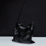 Pu Leather Pleated Stitch Bag