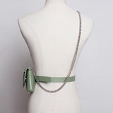 Pu Leather Big Pin Metal Chain Mini-bag Belt