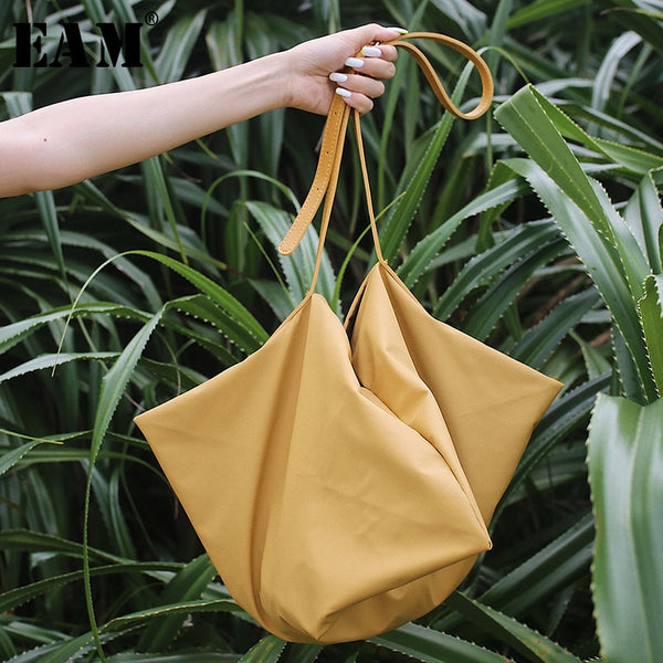 Pu Leather Irregular Long Strap Bag