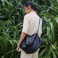 Pu Leather Irregular Long Strap Bag