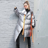 Stad Collar Long Sleeve Cotton-padded Coat