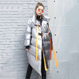 Stad Collar Long Sleeve Cotton-padded Coat