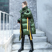 Stad Collar Long Sleeve Cotton-padded Coat