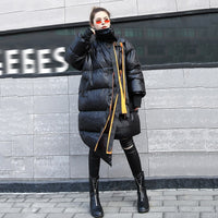 Stad Collar Long Sleeve Cotton-padded Coat