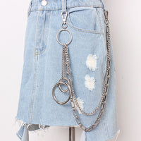 Double Metal Chain Circle Belt
