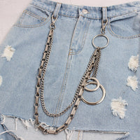 Double Metal Chain Circle Belt