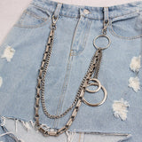 Double Metal Chain Circle Belt