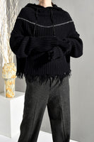 Distressed Knitted Sweater