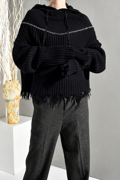 Distressed Knitted Sweater