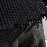 Distressed Knitted Sweater