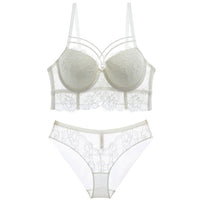 Cotton Brassiere and Lace Panties Lingerie
