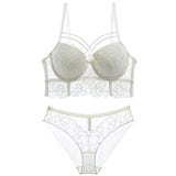 Cotton Brassiere and Lace Panties Lingerie