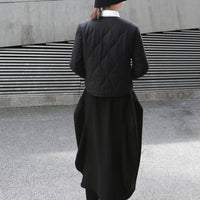 Button Down Split Half-body Skirt