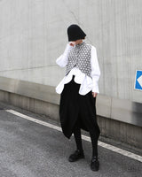 Button Down Split Half-body Skirt
