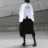 Button Down Split Half-body Skirt